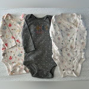 Carter's Gray and White Bodysuits Set